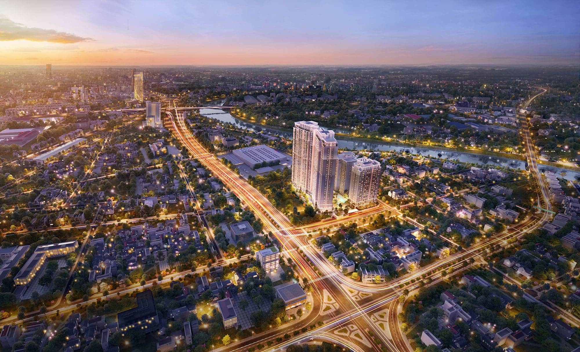 Căn hộ Central Point Hải Phòng tọa lạc tại vị trí đắc địa trên trục đường Hồng Bàng.